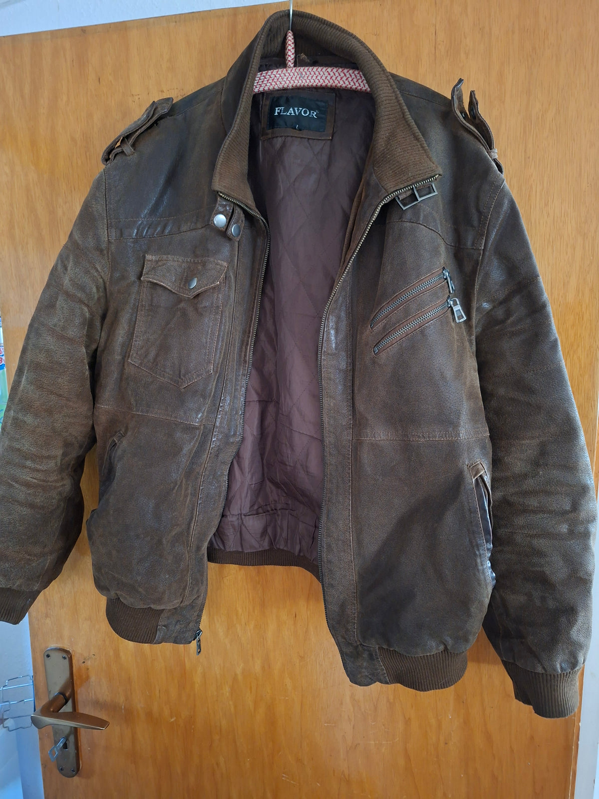 Lederjacke Mann L